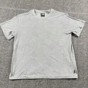 The North Face Shirt Womens Medium Gray Geometric Pattern Crewneck Hike Outdoors